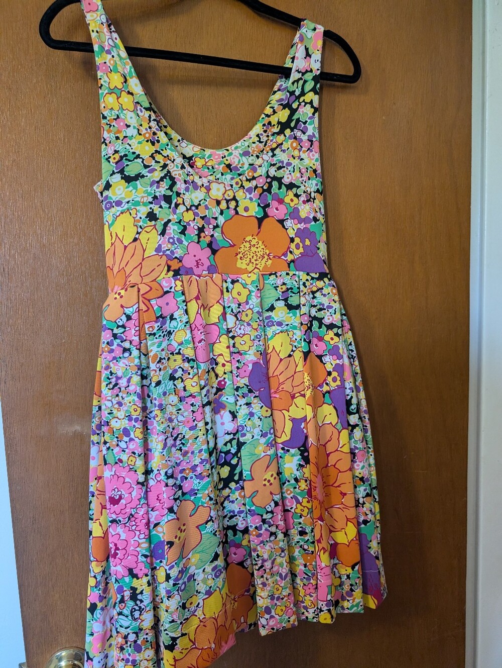 H&M Floral Sleeveless Mini Dress in Pink, Orange, Yellow & Purple - Picture 4 of 4